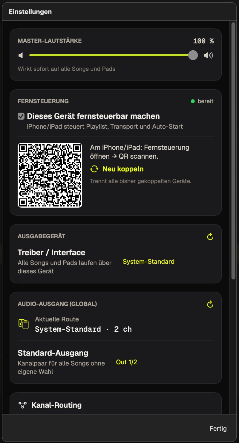 Einstellungen mit Kopplungs-QR
